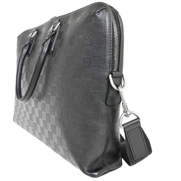 (D510) LOUIS VUITTON Porte Documents Jour 2Way Hand Bag Damier Infini BK - Picture 4 of 13